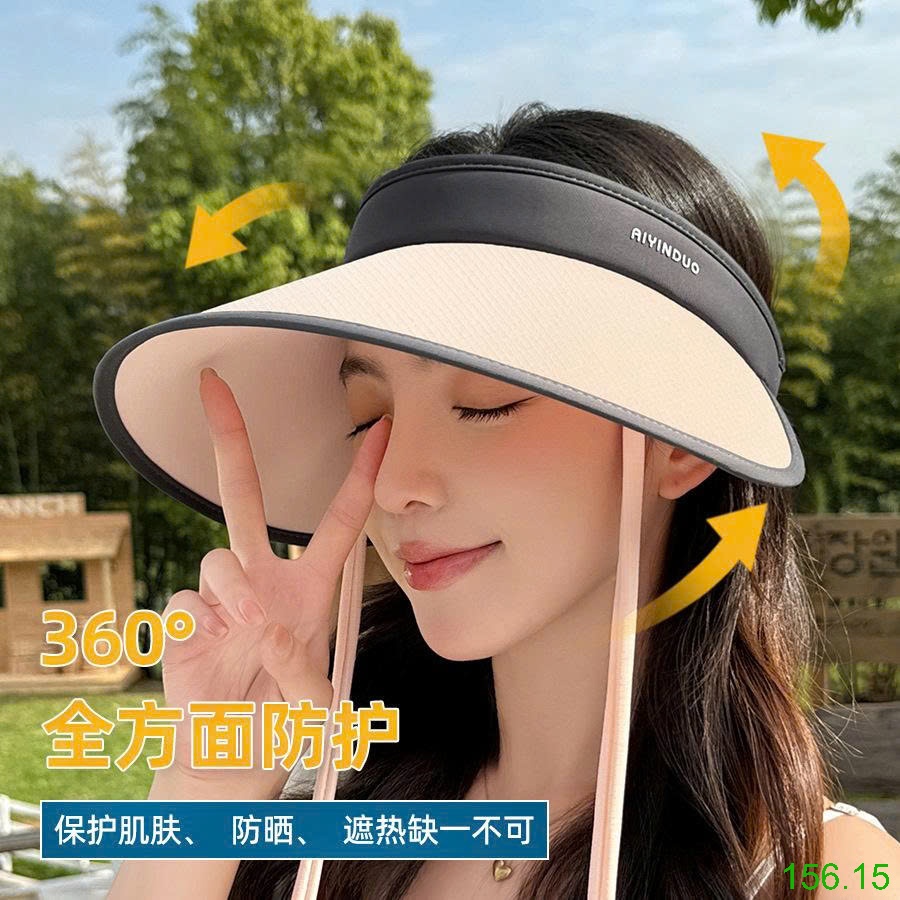 25HA156.15 - MŨ CHỐNG NẮNG NỬA ĐẦU CÓ DÂY BUỘC NHÀ JIUCE