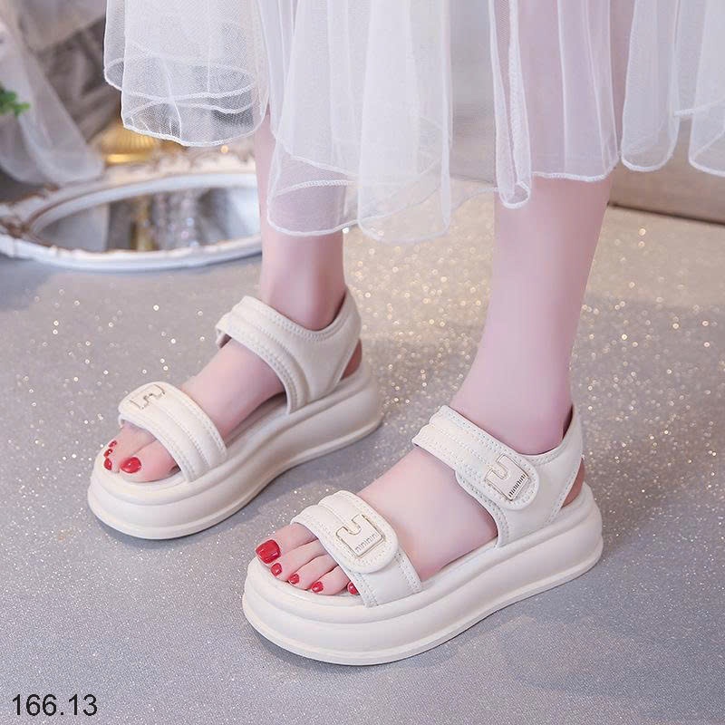 25HA166.13 - SANDAL QUAI NGANG ĐỘN ĐẾ CHO NỮ
