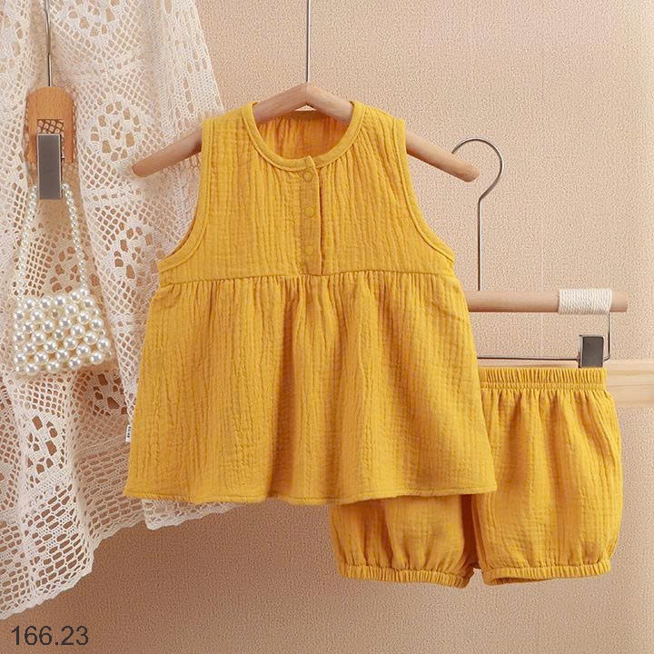 25HA166.23 - BỘ BA LỖ XÔ MUSLIN CHO BÉ