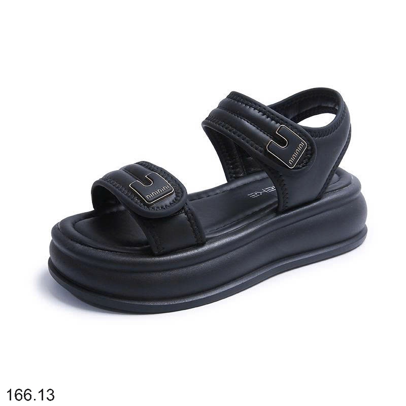25HA166.13 - SANDAL QUAI NGANG ĐỘN ĐẾ CHO NỮ