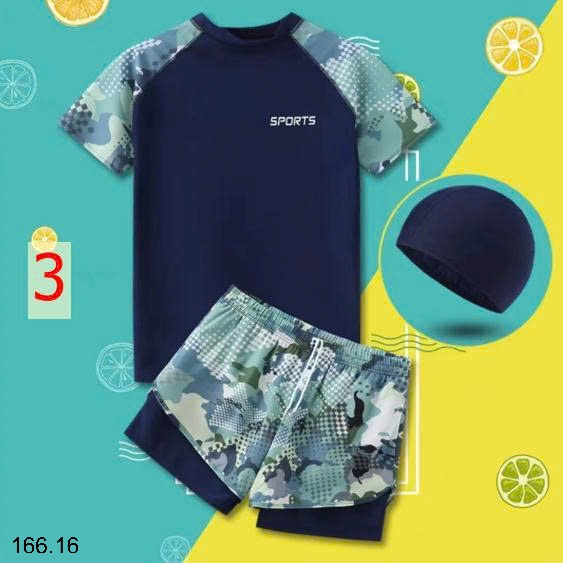 25HA166.16 - SET BỘ BƠI KÈM MŨ BÉ TRAI