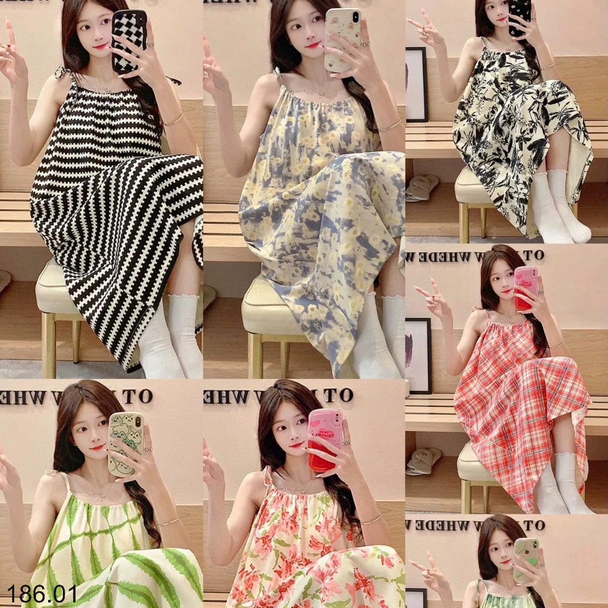 25HA186.01 - VÁY HAI DÂY CHO NỮ