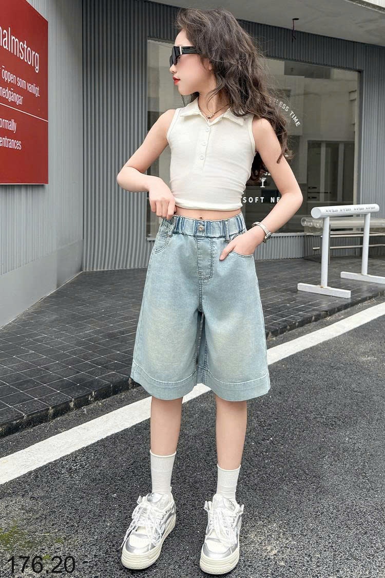 25HA176.20 -QUẦN SHORT JEAN BÉ GÁI SIZE ĐẠI