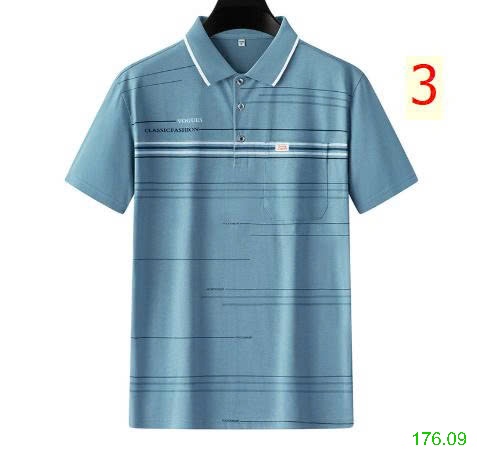 25HA176.09 - ÁO POLO KẺ TRUNG NIÊN CHO BỐ