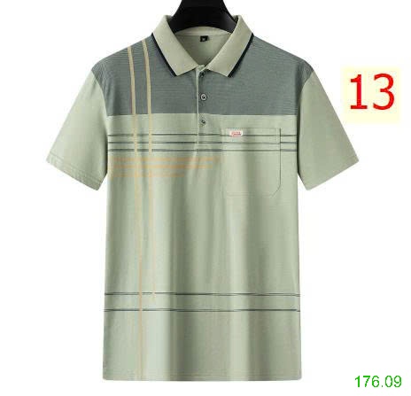 25HA176.09 - ÁO POLO KẺ TRUNG NIÊN CHO BỐ