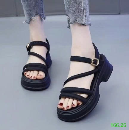 25HA166.26 - SANDAL DÂY MẢNH ĐẾ CAO CHO NỮ
