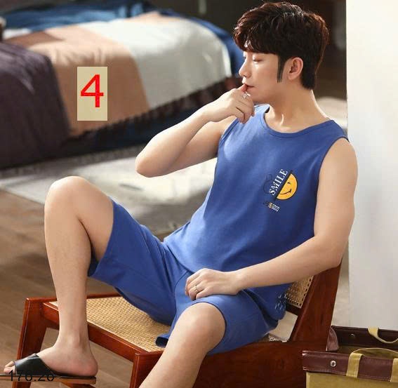 25HA176.26 - BỘ BA LỖ COTTON NAM MẶC NHÀ