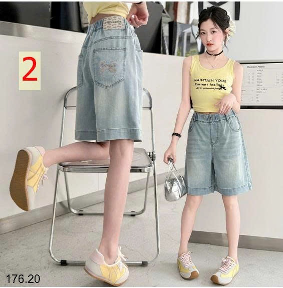 25HA176.20 -QUẦN SHORT JEAN BÉ GÁI SIZE ĐẠI