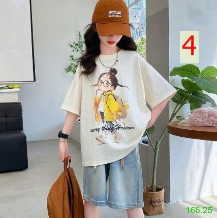 25HA166.25 - SET 2ÁO PHÔNG COTTON BÉ GÁI SIZE ĐẠI