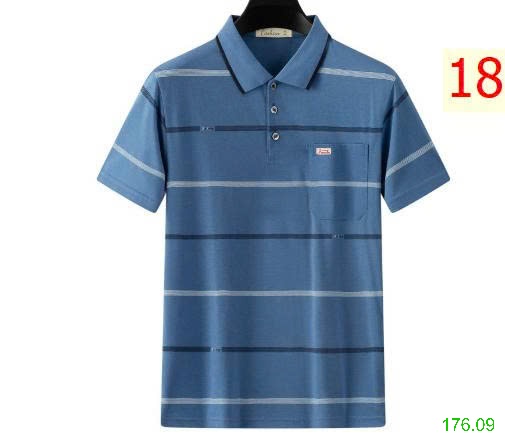 25HA176.09 - ÁO POLO KẺ TRUNG NIÊN CHO BỐ