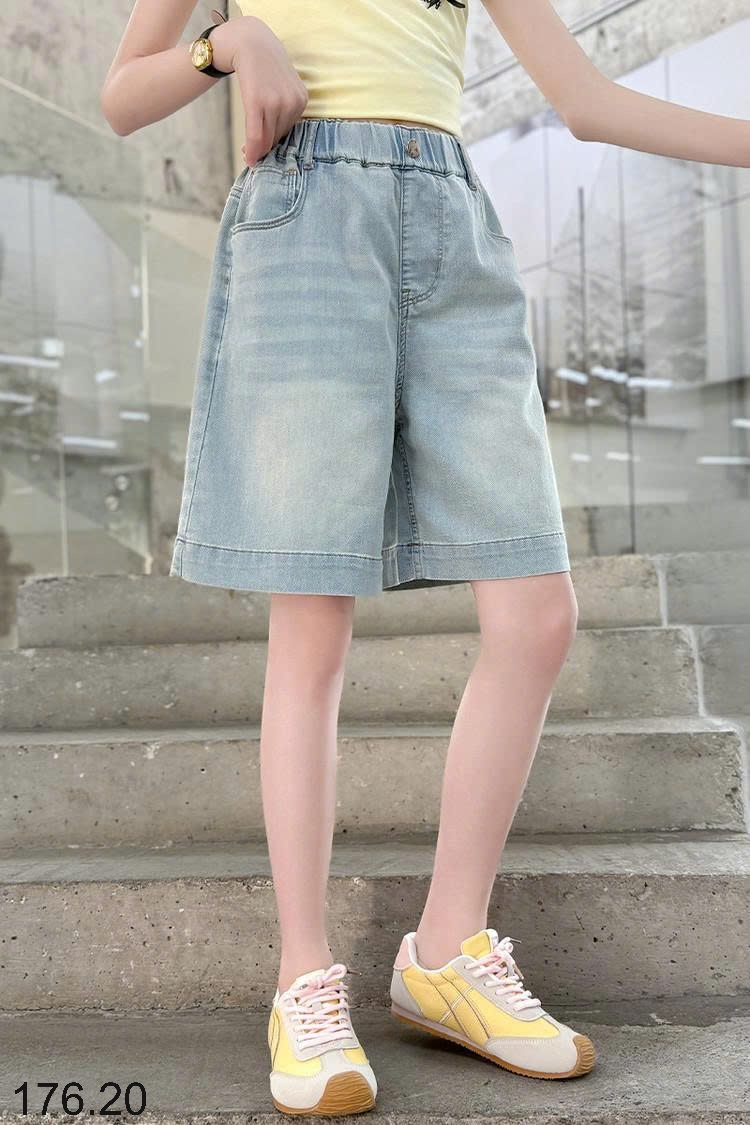 25HA176.20 -QUẦN SHORT JEAN BÉ GÁI SIZE ĐẠI
