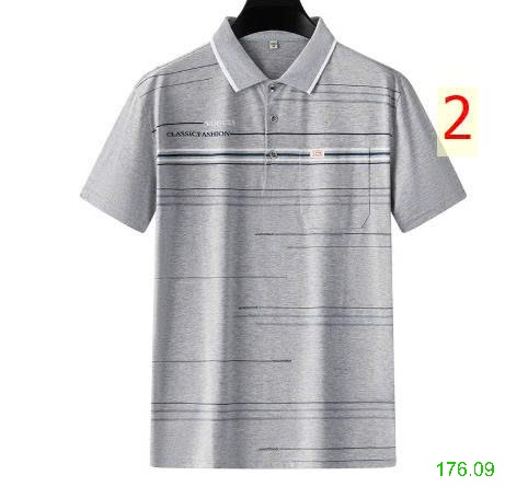 25HA176.09 - ÁO POLO KẺ TRUNG NIÊN CHO BỐ