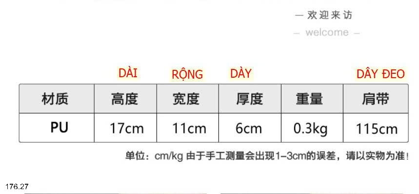 25HA176.27 - TÚI ĐEO CHÉO MINI CHO NỮ