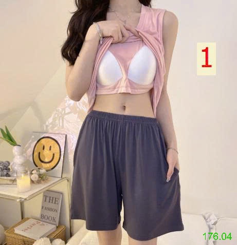 25HA176.04 - BỘ BA LỖ KÈM ĐỆM NGỰC NỮ