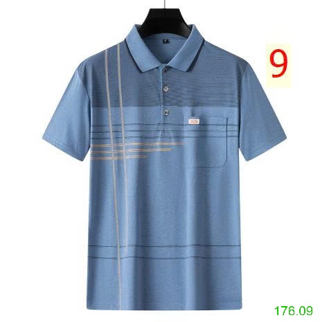 25HA176.09 - ÁO POLO KẺ TRUNG NIÊN CHO BỐ
