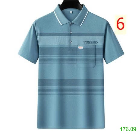 25HA176.09 - ÁO POLO KẺ TRUNG NIÊN CHO BỐ