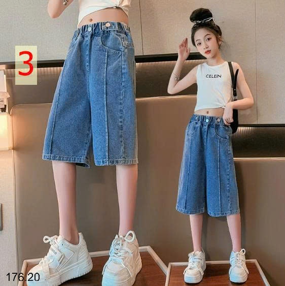 25HA176.20 -QUẦN SHORT JEAN BÉ GÁI SIZE ĐẠI