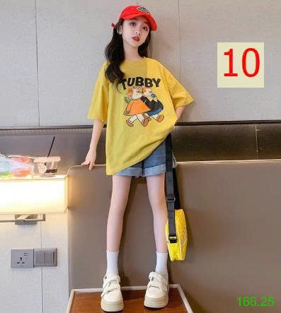 25HA166.25 - SET 2ÁO PHÔNG COTTON BÉ GÁI SIZE ĐẠI