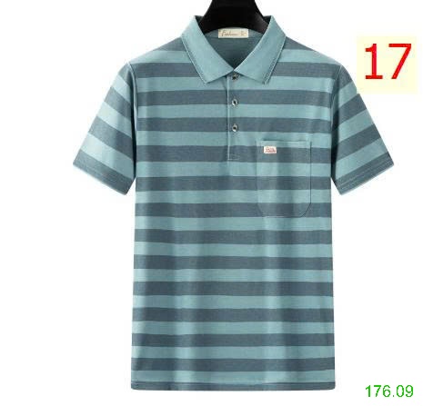25HA176.09 - ÁO POLO KẺ TRUNG NIÊN CHO BỐ