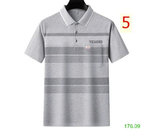 25HA176.09 - ÁO POLO KẺ TRUNG NIÊN CHO BỐ