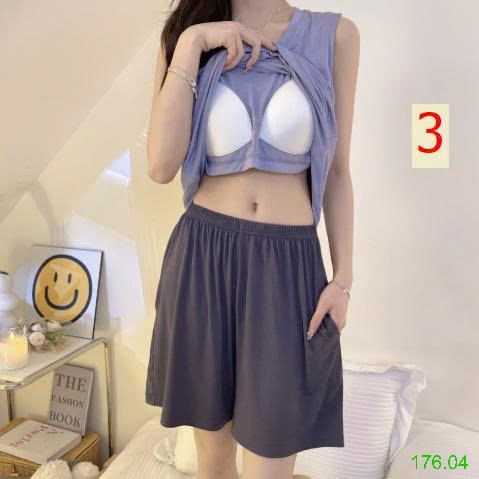 25HA176.04 - BỘ BA LỖ KÈM ĐỆM NGỰC NỮ