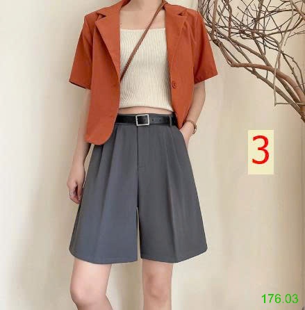 25HA176.03 - QUẦN SHORT CHỮ A CHO NỮ