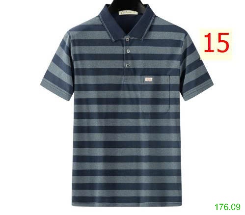 25HA176.09 - ÁO POLO KẺ TRUNG NIÊN CHO BỐ