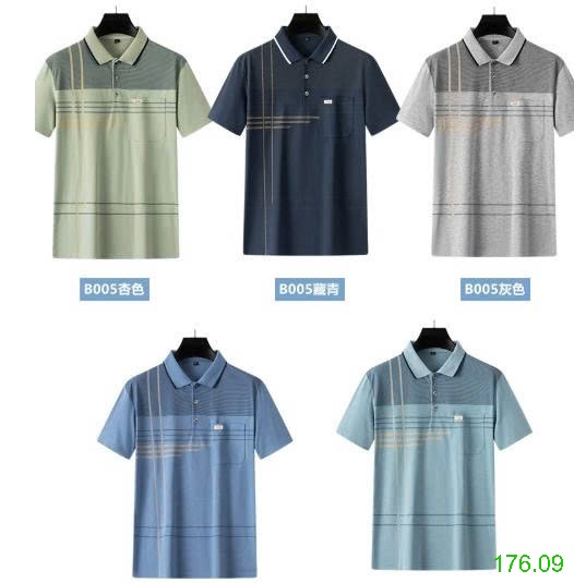 25HA176.09 - ÁO POLO KẺ TRUNG NIÊN CHO BỐ