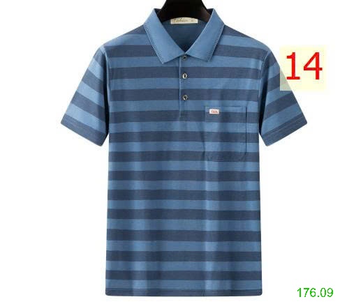 25HA176.09 - ÁO POLO KẺ TRUNG NIÊN CHO BỐ