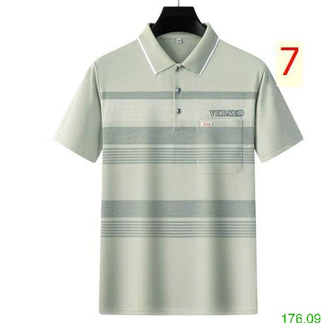 25HA176.09 - ÁO POLO KẺ TRUNG NIÊN CHO BỐ