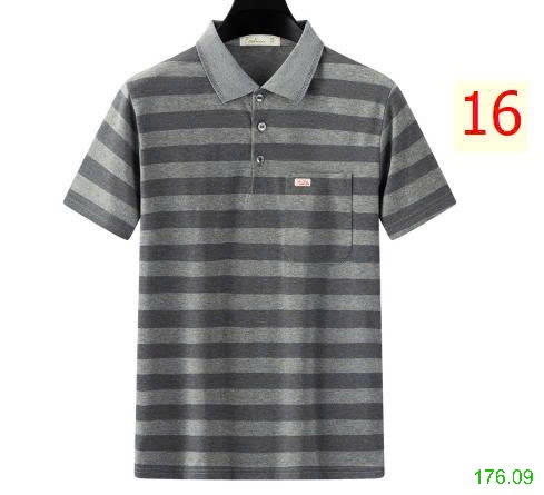 25HA176.09 - ÁO POLO KẺ TRUNG NIÊN CHO BỐ