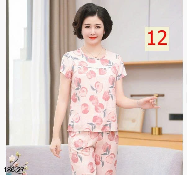 25HA186.27 - BỘ LANH LỤA TRUNG NIÊN CHO MẸ