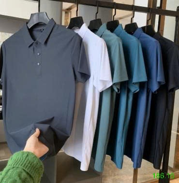 25HA186.16 - ÁO POLO LỤA BĂNG TRƠN MÀU NAM INBLUE