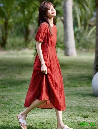 25HA186.23 - ĐẦM TENCEL NHẸ NHÀNG CHO NỮ