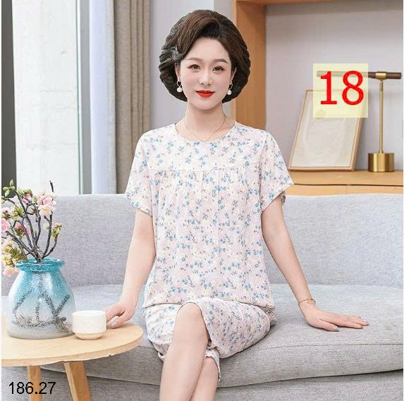 25HA186.27 - BỘ LANH LỤA TRUNG NIÊN CHO MẸ