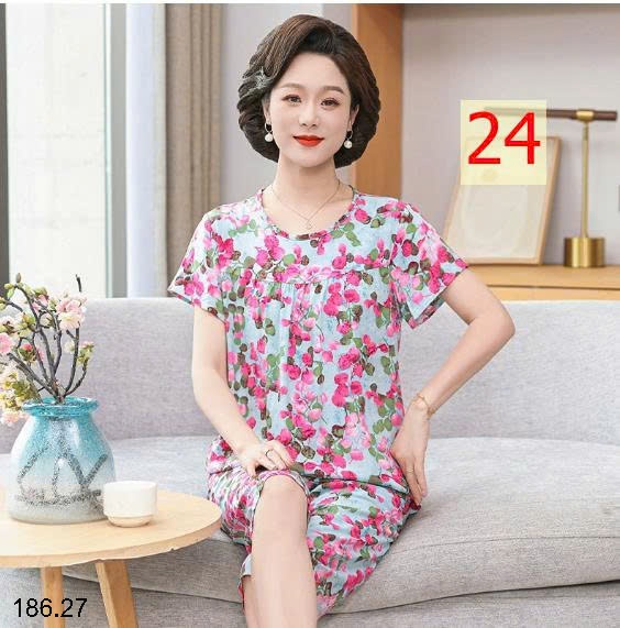 25HA186.27 - BỘ LANH LỤA TRUNG NIÊN CHO MẸ