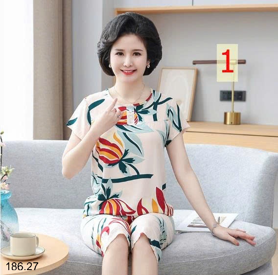 25HA186.27 - BỘ LANH LỤA TRUNG NIÊN CHO MẸ