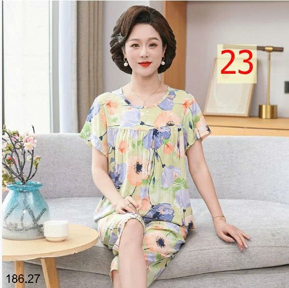 25HA186.27 - BỘ LANH LỤA TRUNG NIÊN CHO MẸ