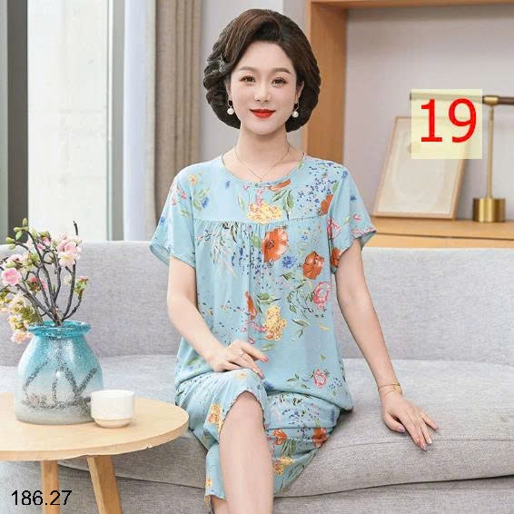 25HA186.27 - BỘ LANH LỤA TRUNG NIÊN CHO MẸ