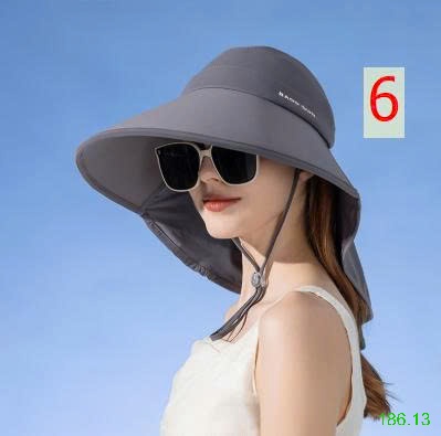 25HA186.13 - MŨ CHỐNG NẮNG HỞ ĐẦU TRÙM GÁY CHO NỮ