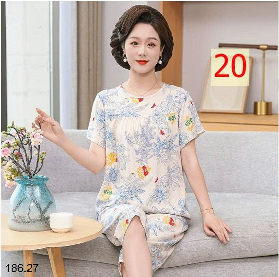 25HA186.27 - BỘ LANH LỤA TRUNG NIÊN CHO MẸ