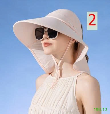 25HA186.13 - MŨ CHỐNG NẮNG HỞ ĐẦU TRÙM GÁY CHO NỮ