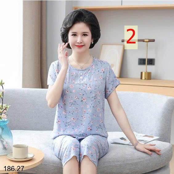 25HA186.27 - BỘ LANH LỤA TRUNG NIÊN CHO MẸ