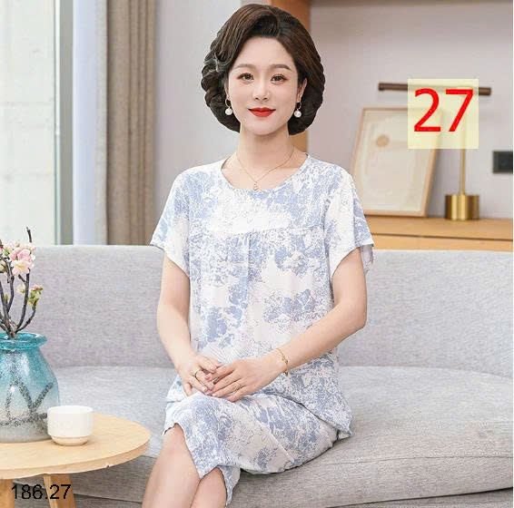 25HA186.27 - BỘ LANH LỤA TRUNG NIÊN CHO MẸ