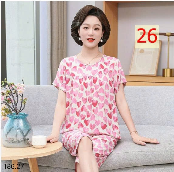 25HA186.27 - BỘ LANH LỤA TRUNG NIÊN CHO MẸ