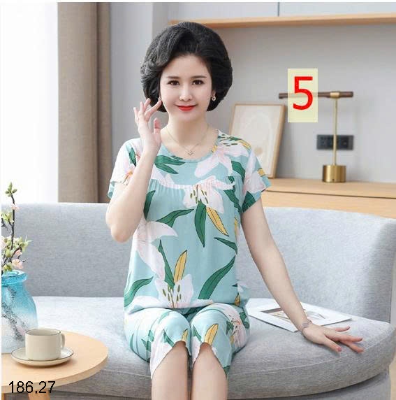 25HA186.27 - BỘ LANH LỤA TRUNG NIÊN CHO MẸ
