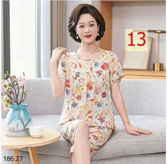 25HA186.27 - BỘ LANH LỤA TRUNG NIÊN CHO MẸ