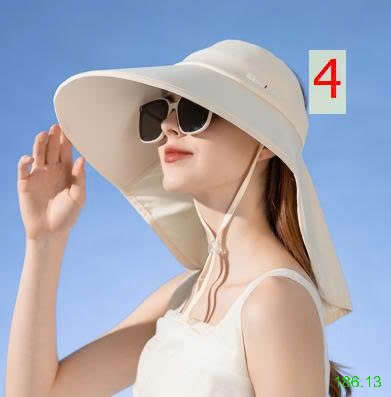 25HA186.13 - MŨ CHỐNG NẮNG HỞ ĐẦU TRÙM GÁY CHO NỮ