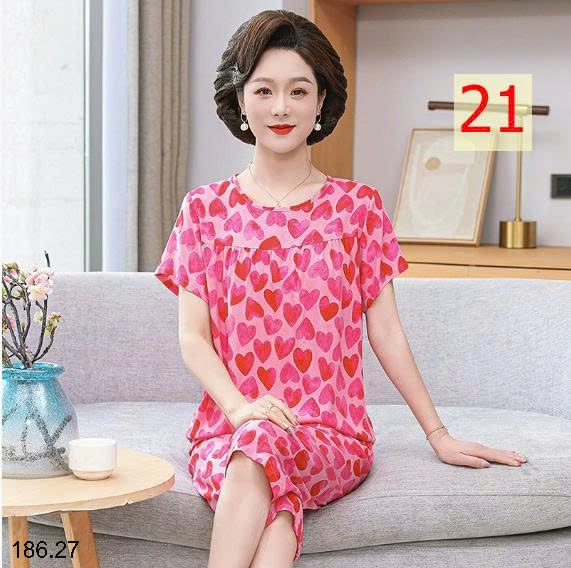 25HA186.27 - BỘ LANH LỤA TRUNG NIÊN CHO MẸ