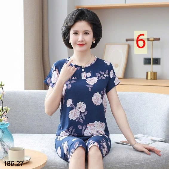 25HA186.27 - BỘ LANH LỤA TRUNG NIÊN CHO MẸ
